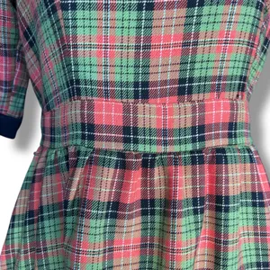 Retrolicious Orange Plaid Fit Flare Dress Small Pinup Retro Mod Rockabilly thumbnail 4
