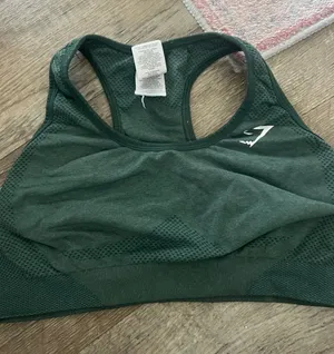 Gymshark Forest Green Seamless Racerback Sports Bra thumbnail 1