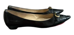 Jimmy Choo Black Patent Leather Pointy Toe Flats Womens Size 35.5‎ US 5.5 M thumbnail 1