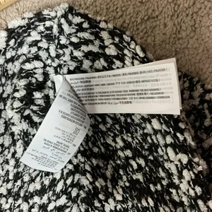 Hollister Black‎ White Speckled Knit Hoodie Sweater Pullover XS thumbnail 4
