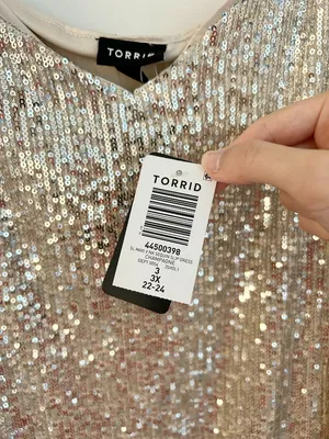 Torrid V-Neck Sequin Slip Maxi Dress in Champagne Gold Party Festive Size 3X NWT thumbnail 6