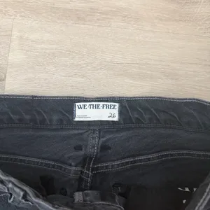 Free People We the Free Risk Taker jeans in washed black denim thumbnail 5