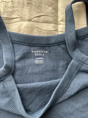 american eagle blue ribbed tank top women’s xl thumbnail 3