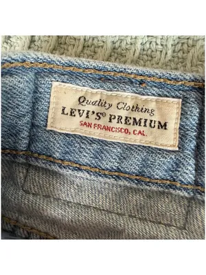 Levis Premium High Loose Shorts Womens 31 Denim Jean Mom Jorts Light Wash thumbnail 5