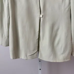 Giorgio Armani Silk Office Siren Academia Minimalist Luxury Blazer 8 Sage Green thumbnail 5