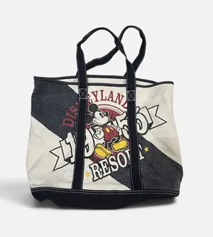 Disney Resort Black & White Canvas Tote Bag thumbnail 1
