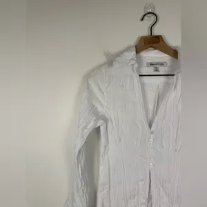 Urban Outfitters White Jordyn Textured Flyaway Shirt‎ Women’s Sz S thumbnail 4