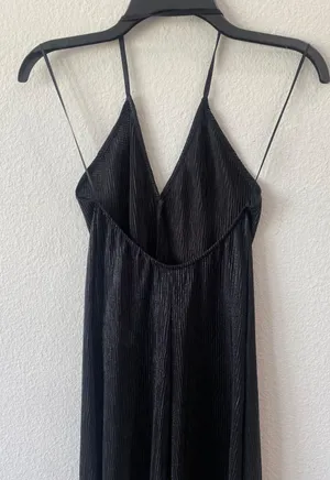 ZARA Basic Collection mesh black jumpsuit size S thumbnail 6