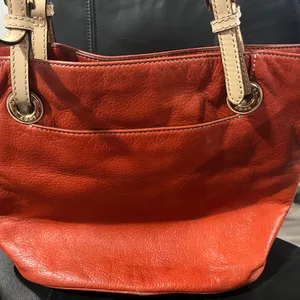 Michael Kors Burnt Orange Leather Tote with Tan Straps thumbnail 8
