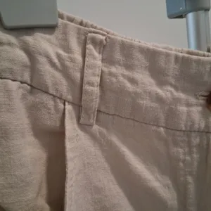 Sincerely Jules Cargo Pants Beige Linen Wide Leg Utility Pockets Women's Medium thumbnail 5