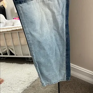 KanCan Blue Straight Leg Jeans with Striking Two-Tone Design thumbnail 5