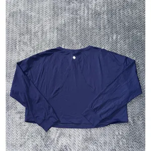 Lululemon Women's Blue Pullover‎ Long Sleeves Crop Top Size 10 thumbnail 4