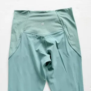 Lululemon Align Pant Ribbed Panel High Rise 25" Tidewater Teal Size 8 Yoga Gym thumbnail 9