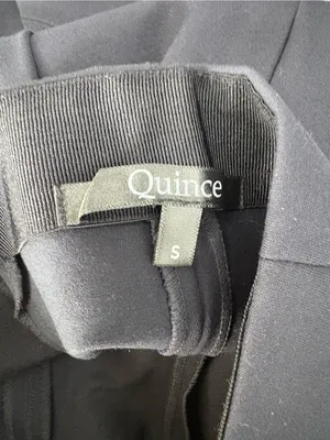 Quince Ultra-stretch Ponte Pintuck Ankle Pants Black size small 27” inseam thumbnail 10