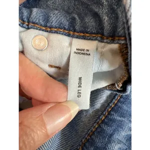 Loft‎ Rivete Denim High Rise Wide Leg Blue Jeans Size 28 Boho thumbnail 6