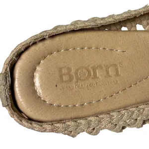 Born Woven Textile Mules Tan Round Toe Slip On Flats Boho Women's Size 6 thumbnail 9