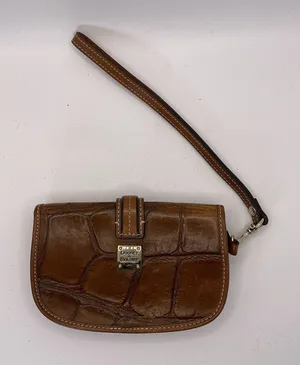 Dooney & Bourke Clutch Wallet Brown Leather thumbnail 1