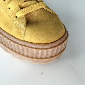 Puma Fenty Cleated Creeper Suede Platform Sneakers Yellow Women 5.5 / Youth 4 thumbnail 10