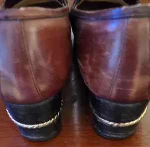Gucci Heels Are Vintage leather brown in color.. needs a good polish. In great condition no Flaws. thumbnail 15