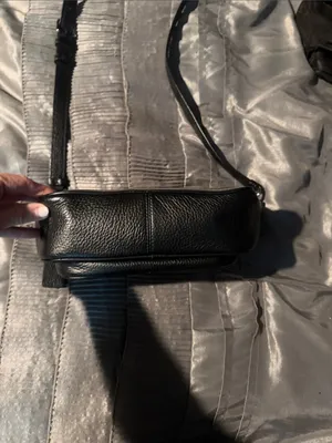Coach Black Pebbled Leather Crossbody Bag thumbnail 3