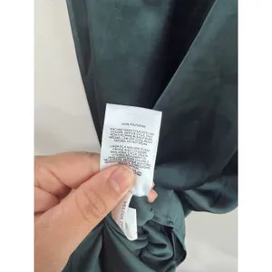 Express Forest Green Satin Ruched Bust Midi Slip Dress Size Small S‎ thumbnail 5