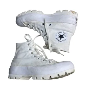 CONVERSE Chuck Taylor High Tops Sneakers Lugged Sole White Womens Size 7 thumbnail 8