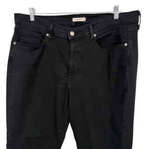 Levi's Classic Straight Jeans Women 18 Black Excellent Stretch Denim Mid Rise thumbnail 5