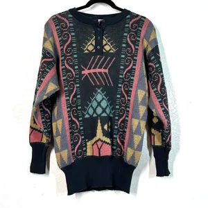 knit sweater S vintage 80s Mondi GrandpaCore southwestern Throwback Inde Sleaze thumbnail 2