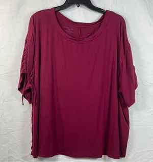 Adore me Laura Dark red knit top and short set SZ 2X thumbnail 2