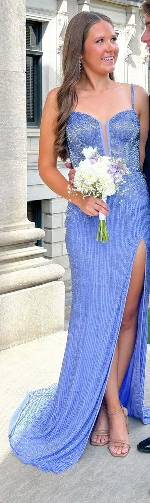 Sherri Hill Purple Prom Dress thumbnail 1