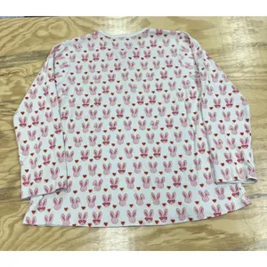 Roller Rabbit Love Bunnies Ladies 2 Piece Pajama PJ Set Pink White Size Large thumbnail 3