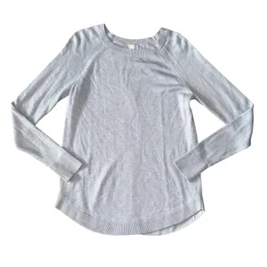 Lululemon Open Mind Open Heart Split Back Sweater Light‎ Blue Size 6 thumbnail 1