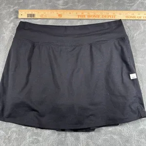 Vuori Womens Large Volley Skirt Black Athletic Tennis Pickleball Skort Pleated thumbnail 8