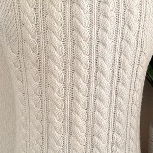 Vintage Cable‎ Knit Sweater Vest Shawl Collar Wool Blend Large thumbnail 6