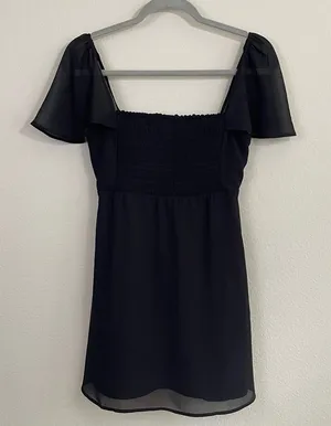 NWT Show Me Your Mumu Black Smocked Breanna Mini Dress‎ Size Small thumbnail 1
