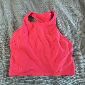 LADIES LULULEMON INVIGORATE TRAIN TANK active gym wear SONIC PINK size 12 dance thumbnail 1