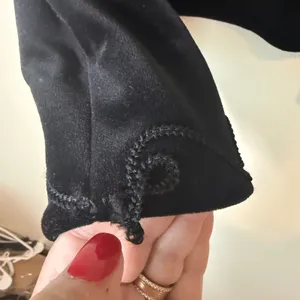 VTG 70's Black Velvet Soutache Embroidered Jacket Cropped Bolero size 18 Goth thumbnail 3