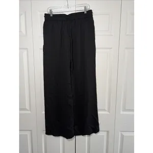 Halara High Waisted Wide Leg Pants Womens Size L Tall Black Viscose Flowy Tall thumbnail 3