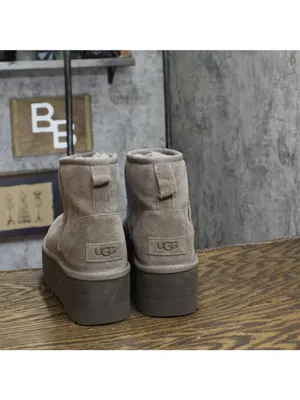 NWT UGG Classic Mini Platform Boot Ankle Bootie 1134991 Smoke Plume Gray 5M thumbnail 10