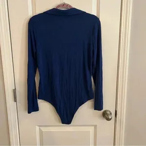 Violet & roses bodysuit medium‎ ribbed Blue thumbnail 2