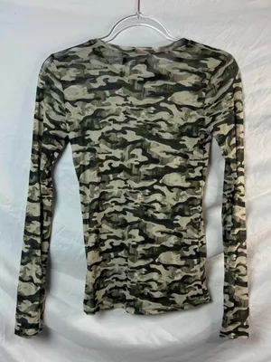 Michael Lauren Otis Long Sleeve Tee in Camo NWOT thumbnail 4