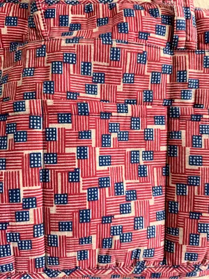 Patriotic Quilted Diaper Bag in Red, White & Blue with changing pad thumbnail 3