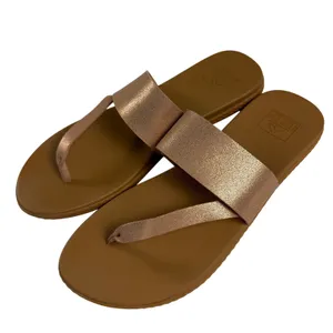 Reef Women's Rose Gold Thong Sandals Metallic Beachwear Summer Slide Size 11 thumbnail 2