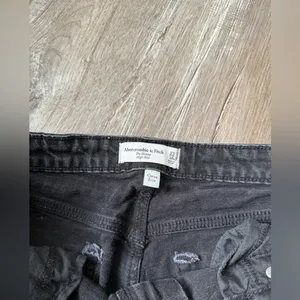 Abercrombie & Fitch The Skinny High Rise Jeans Curve Love Black Gray Size 33 16S thumbnail 4