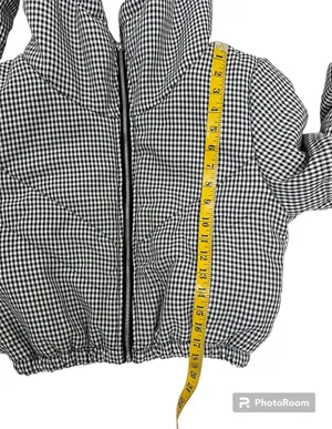 The Keir Puffer Jacket Black and White with Hood Size M/L thumbnail 8