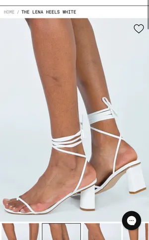 Princess Polly White Heels thumbnail 1