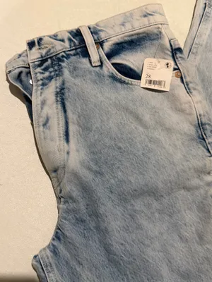 We The Free People 28 Jeans Tapered Baggy Boyfriend Purple Rock Distressed NWT thumbnail 8