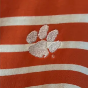 Cutter and Buck Clemson Orange and White Striped 3/4 Sleeve Top M PRICE DROP!!! thumbnail 3
