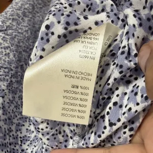 Maeve Anthropologie Womens Sz L Blue Floral Polka Dot V Neck Sleeveless Blouse thumbnail 7