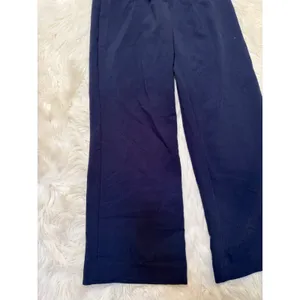 Abercrombie & Fitch Womens Sz 27/4 High Rise Pleated Wide Leg Trousers Navy Blue thumbnail 4